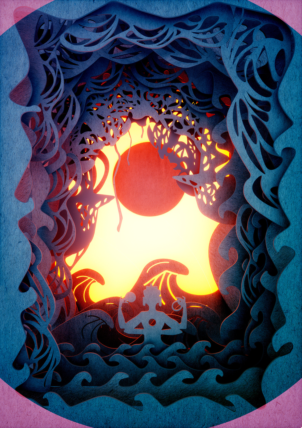 剪纸的三维表现