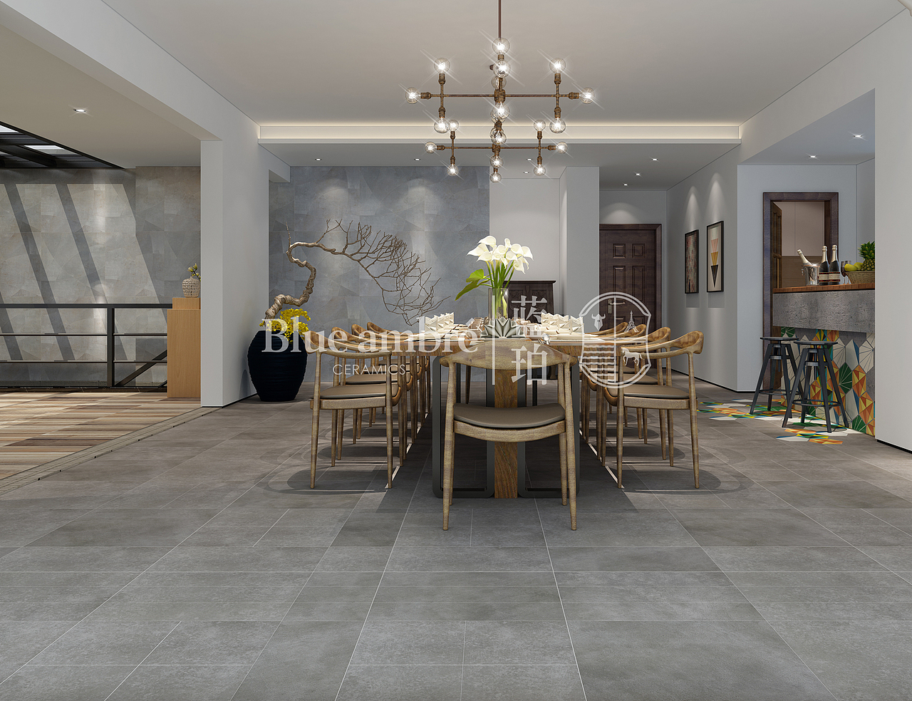 蓝珀瓷砖A系列空间效果图（图ZMTYyODg5ODI0） - 家装设计 - 站酷设计师言兮之原创素材 - 站酷ZCOOL