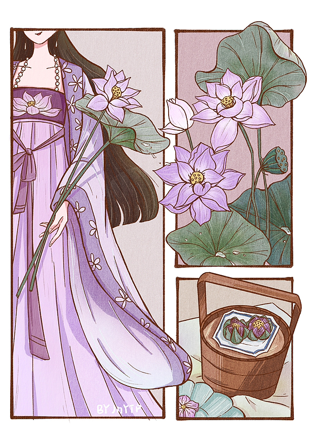 分镜插画-荷花🪷