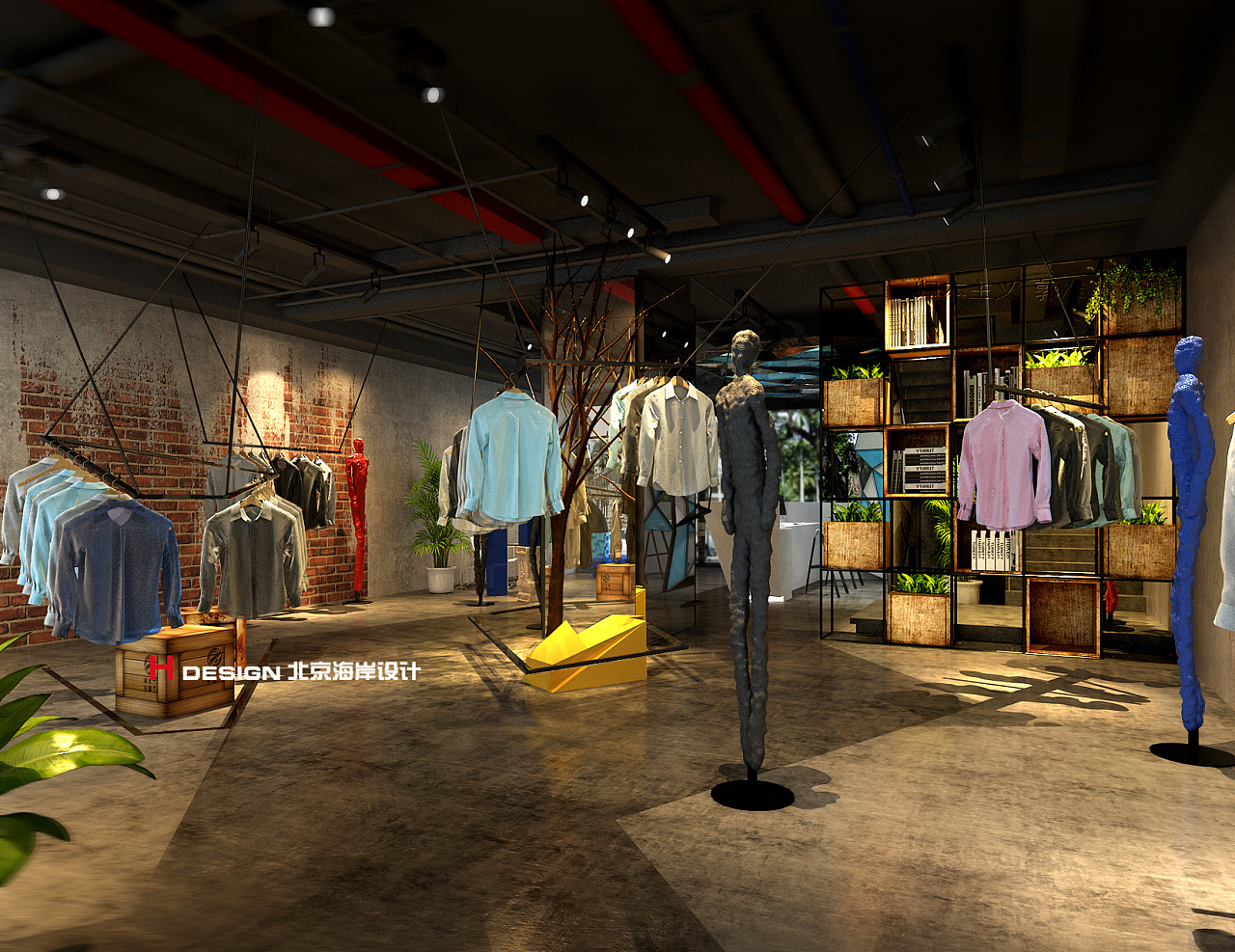 室内设计|喜莱男装店店面设计|空间|家装设计|高端酒店设计公司