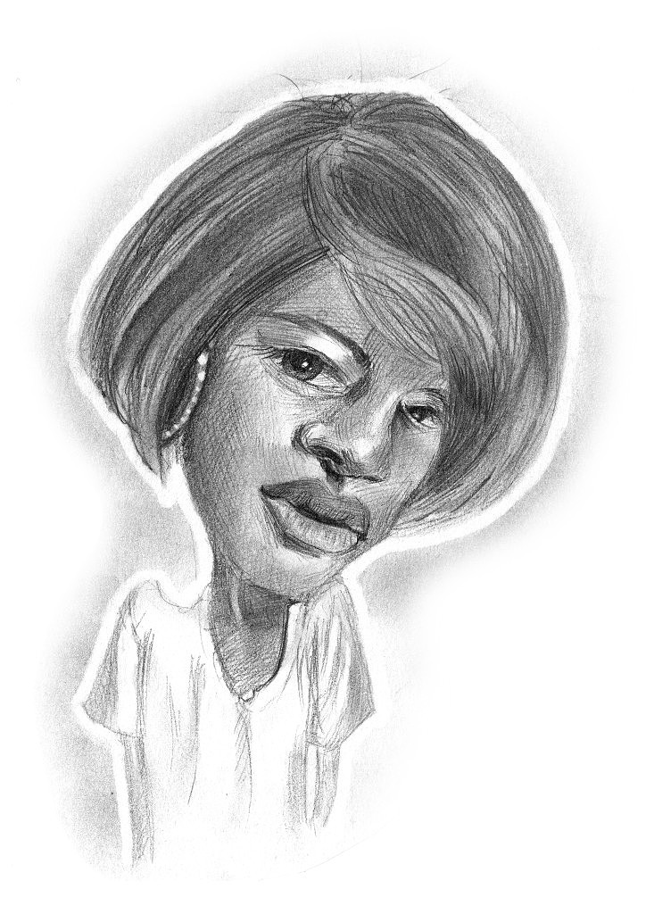 动漫素描夸张人像