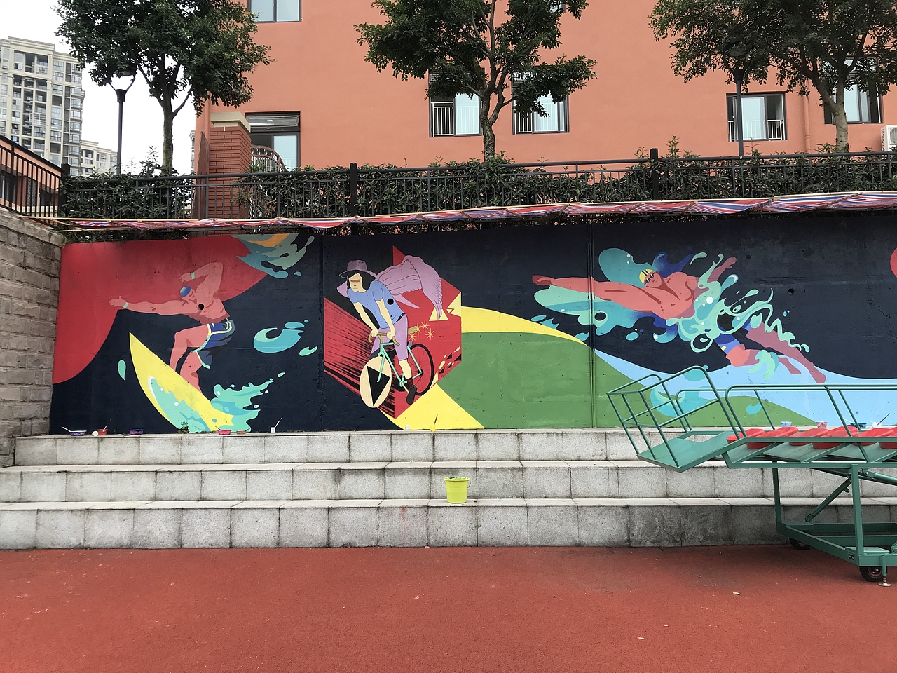 校园文化墙手绘（图ZMjM5MDcxODY4） - 新锐潮流插画 - 站酷设计师朝花夕拾壁画原创素材 - 站酷ZCOOL