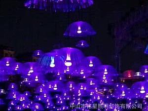 水母灯LED七彩光纤灯   铭星灯饰工厂   专业定制