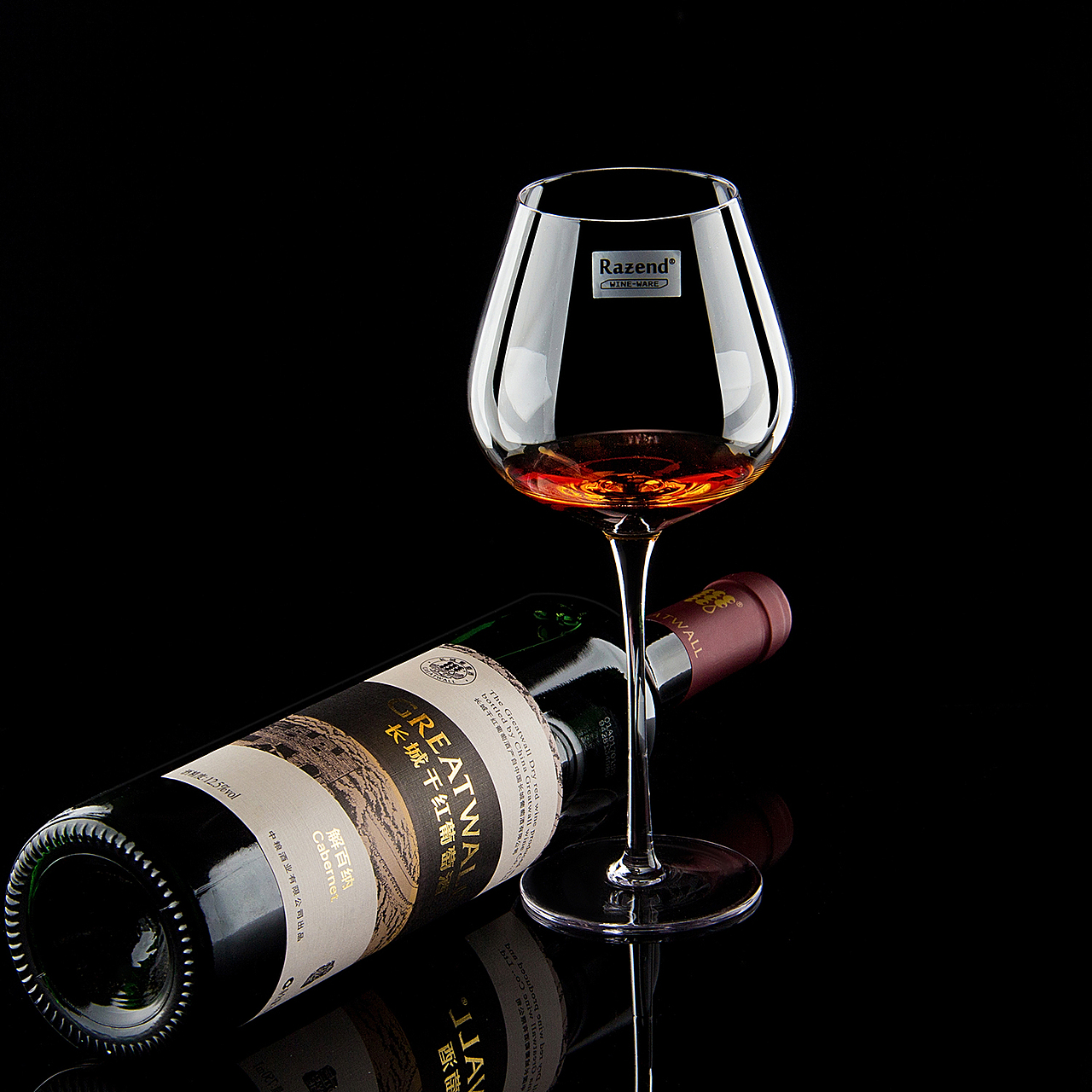 黑白经典红酒杯
