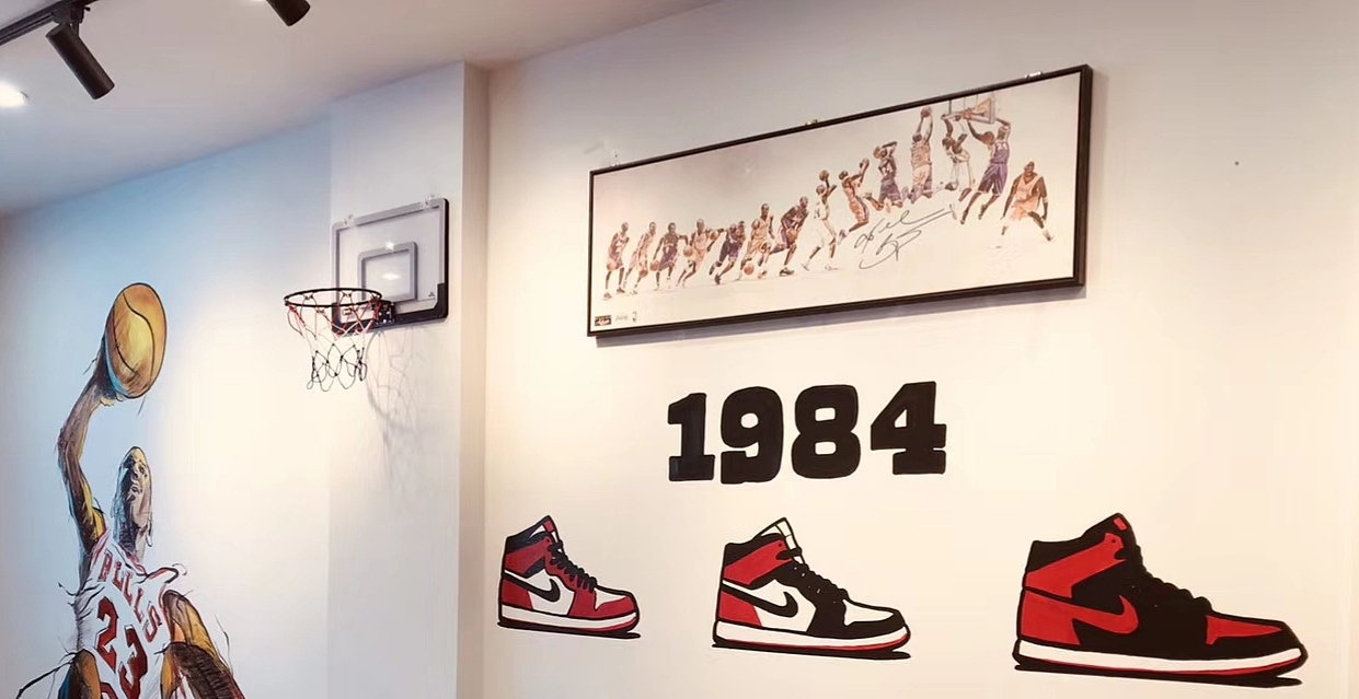 广州番禺大象洗鞋店墙体手绘涂鸦 店铺涂鸦墙 墙上涂鸦