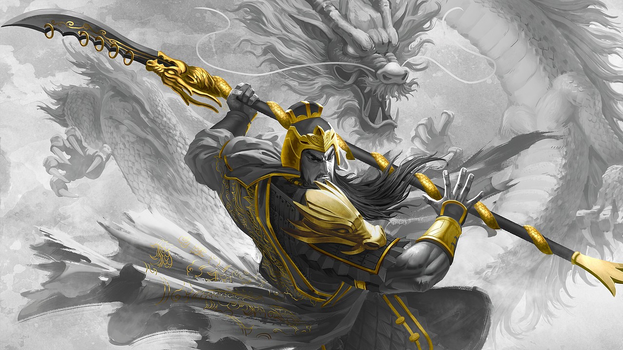 射雕群侠传与真三国无双联动KV海报《关羽》