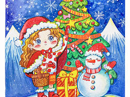 圣誕節(jié)插畫