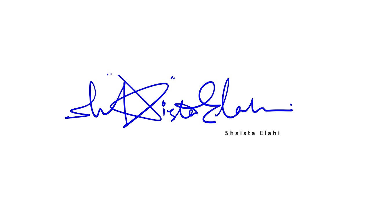 英文签名设计案例丨Shaista Elahi近百种签名设计方案