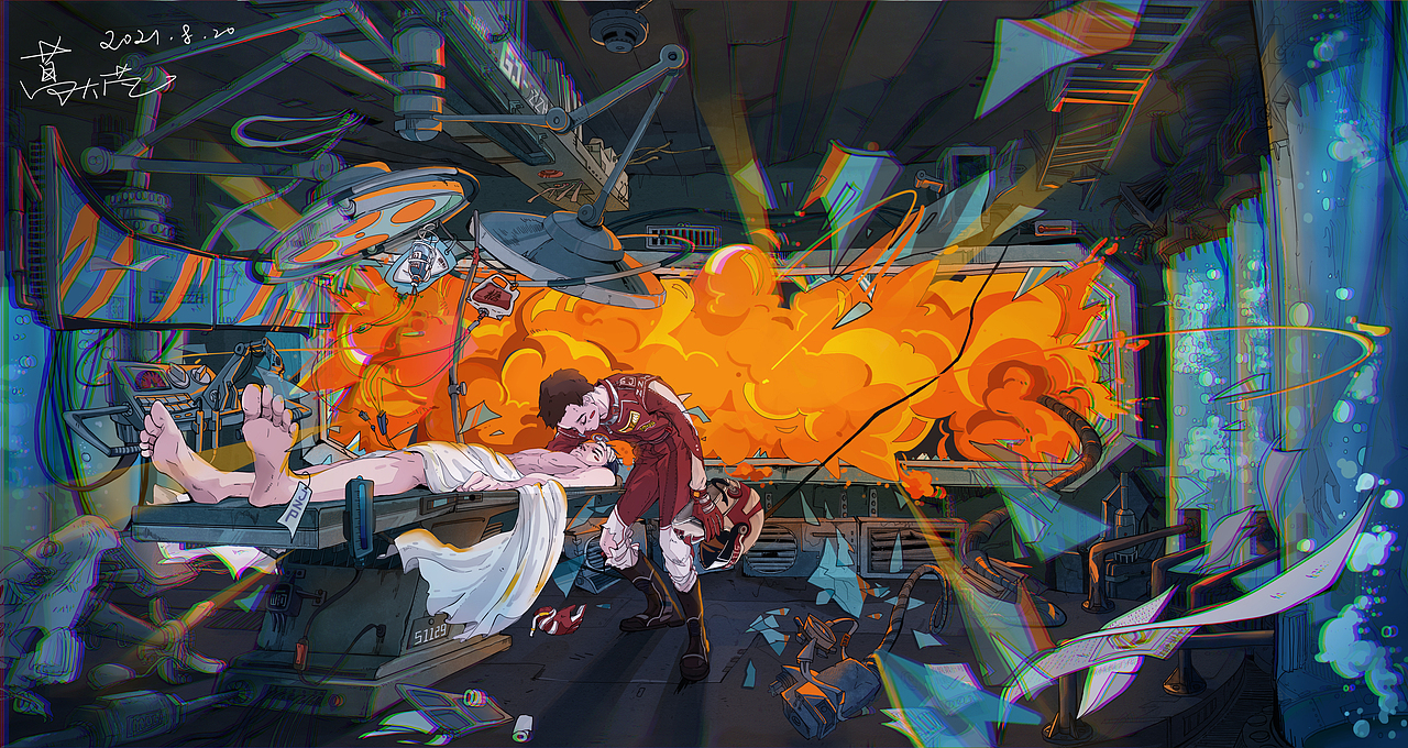 一起逃命（圖ZMjY3OTE2ODQ4） - 商業(yè)插畫 - 站酷設(shè)計師葛大芃向你打招呼原創(chuàng)素材 - 站酷ZCOOL