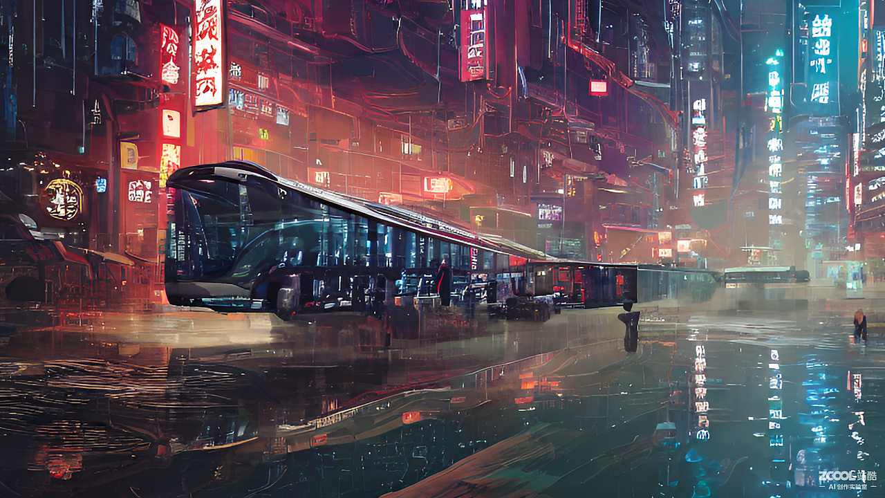 #AI创作实验室#在科幻的未来场景中，时间是寂静的夜里（图ZMzIwODE2NTgw） - AI作品 - 站酷设计师路过的一条咸鱼原创素材 - 站酷ZCOOL