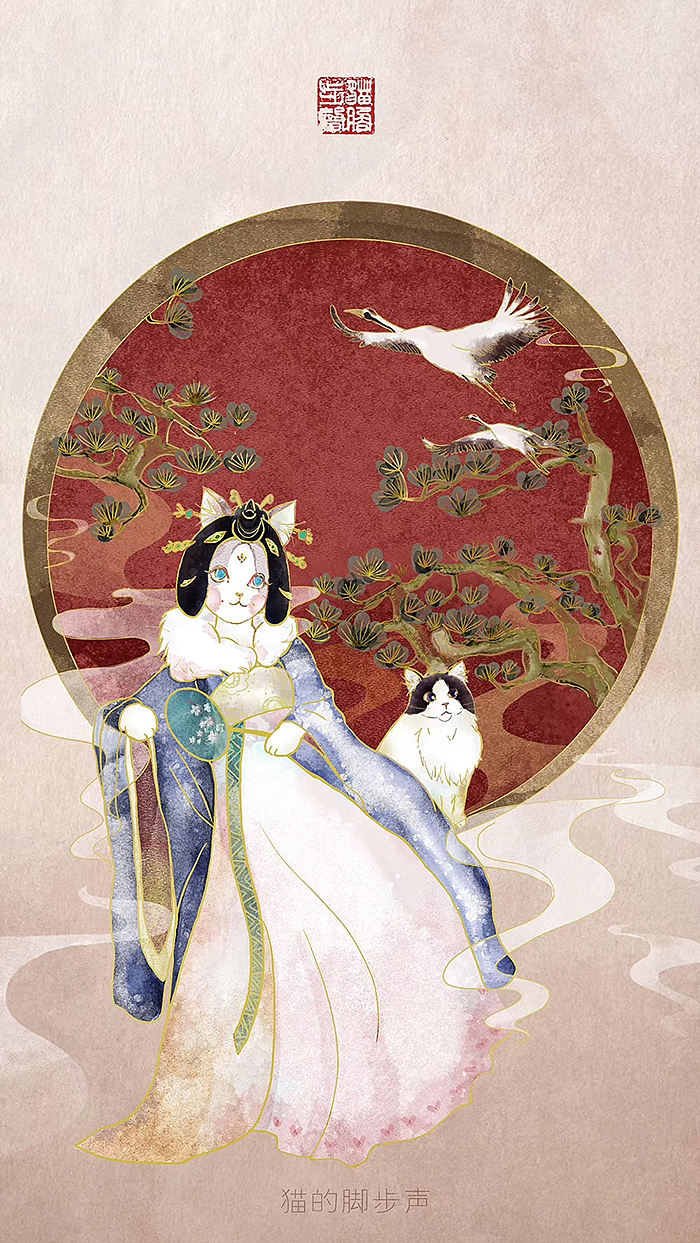 毕业作业,画了3张一组,以自家小猫变形..为什么这么画也不知道 第一次脱离老师 自己进行尝试 心理有些忐忑