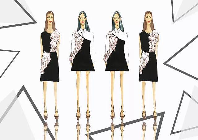 VA服装设计时尚手稿,服装设计专业艺术留学作品集