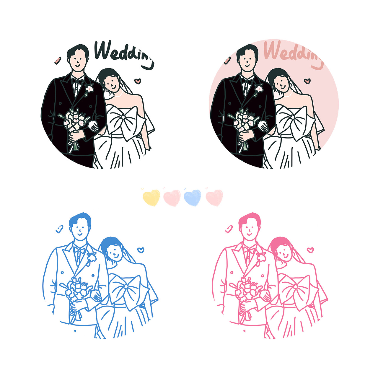 婚礼请柬插图（图ZMjYyNDQ3MTUy） - 商业插画 - 站酷设计师灵魂画手Lnn原创素材 - 站酷ZCOOL