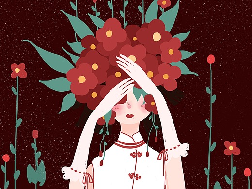 洛神花|插画|创作习作|绾毓 - 原创作品 - 站酷 (zcool)