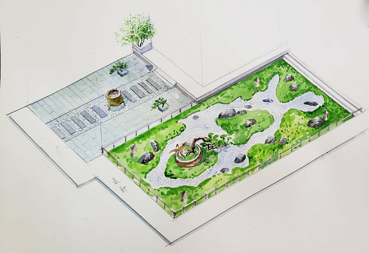 手绘效果图（图ZMjEyNjk0OTIw） - 景观设计 - 站酷设计师香肥赵原创素材 - 站酷ZCOOL