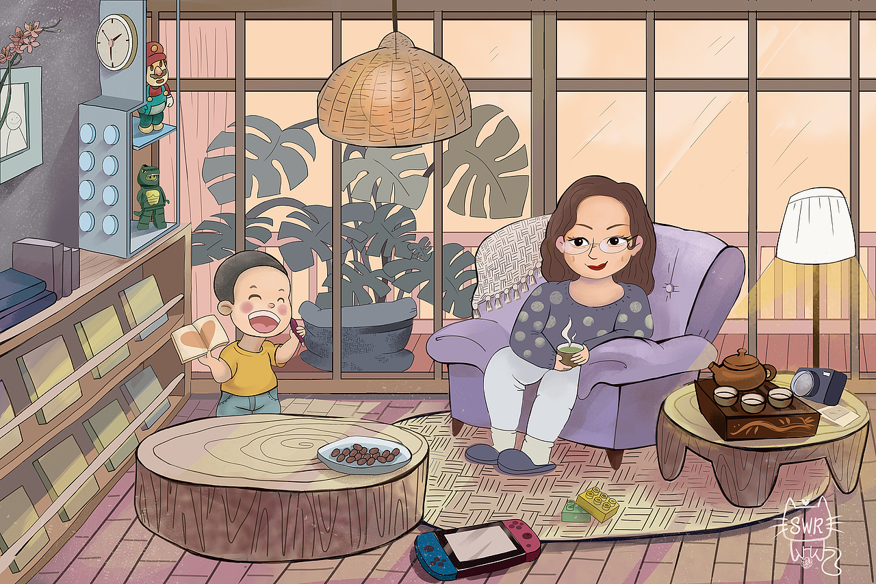 守卫农场家庭生活插画插画头像插画头像我和我的宠物【插画】情侣壁纸