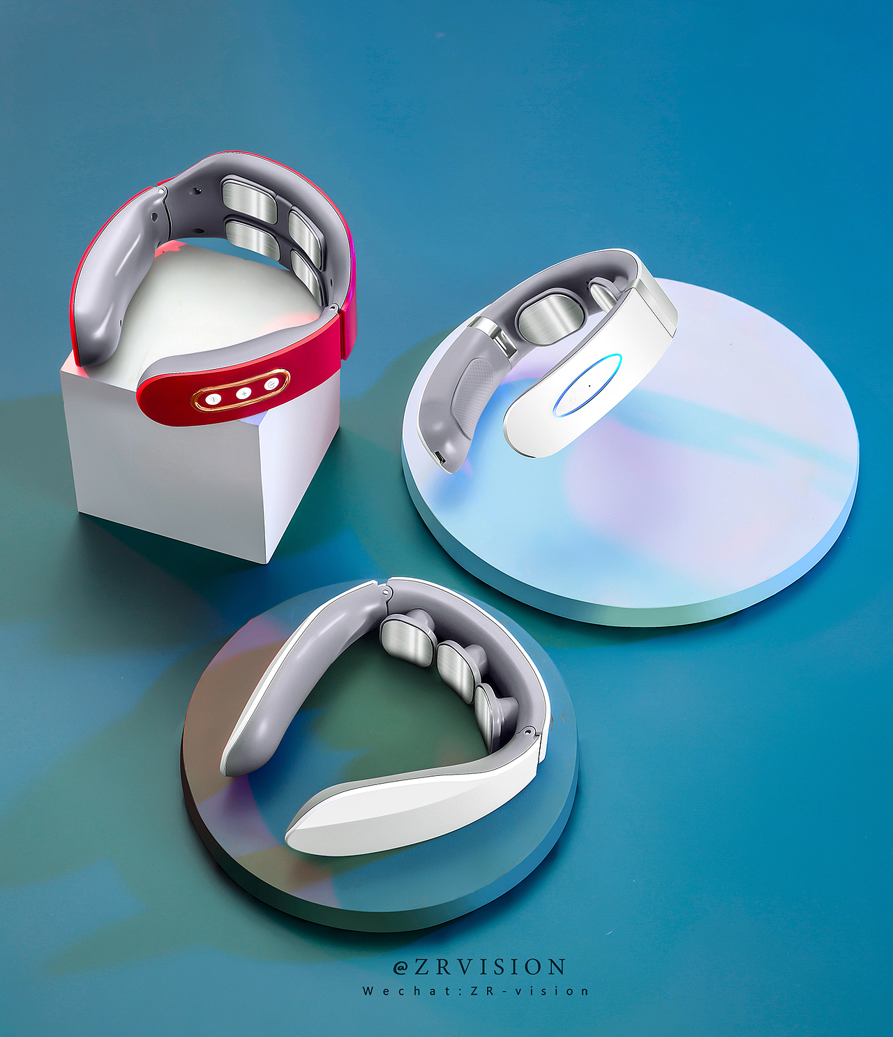 颈部颈椎肩膀按摩仪理疗仪器材热敷神器静物创意图拍摄