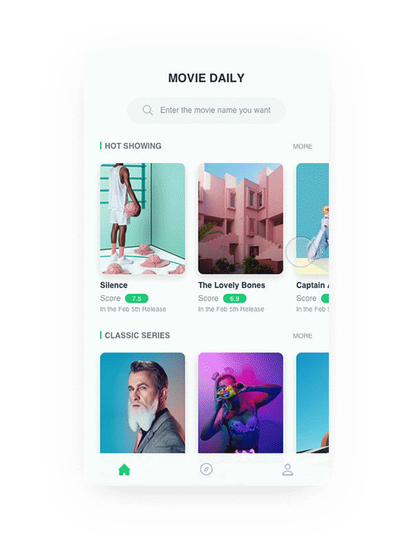 Movie App Design（图ZNzE1ODk1MTY=） - APP界面 - 站酷设计师X_Han原创素材 - 站酷ZCOOL