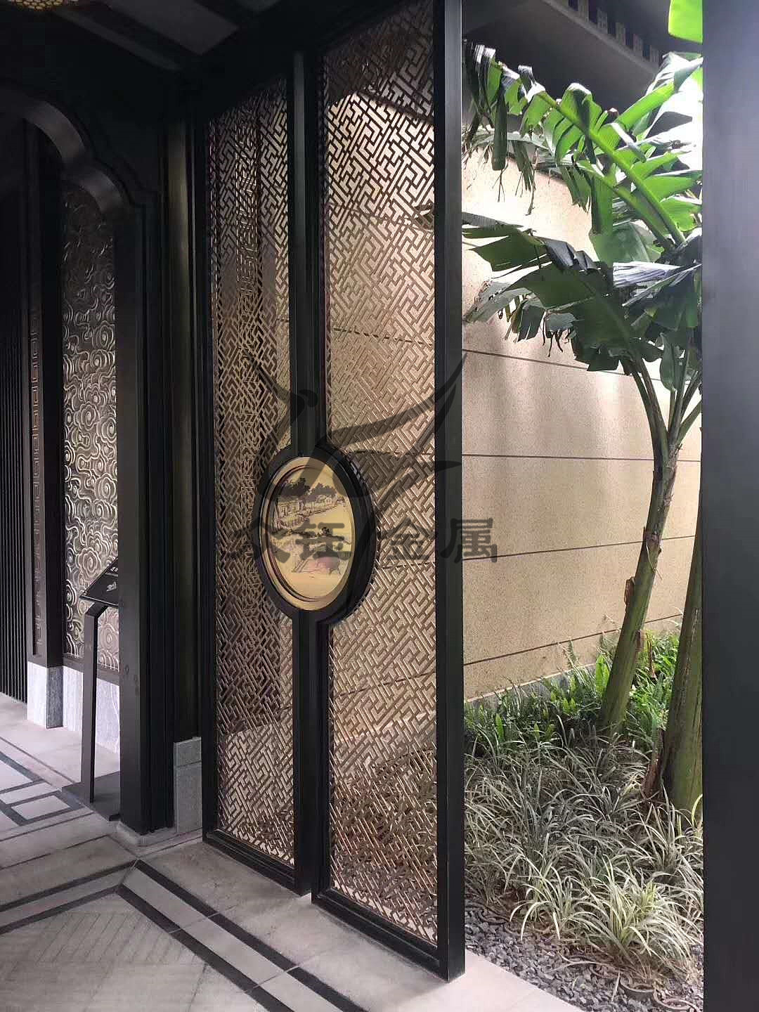 高定园林不锈钢景墙 售楼部不锈钢景墙造型隔断专用