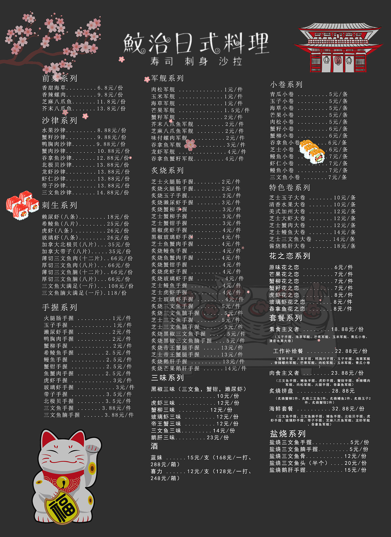 海鲜寿司物语菜谱图片