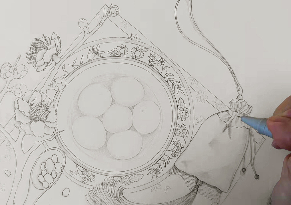 手绘国风插画 | 元宵节（图ZMjg3OTQyOTYw） - 创作习作 - 站酷设计师辣皎原创素材 - 站酷ZCOOL