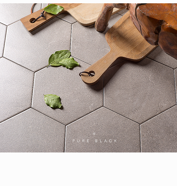 年轻者任年轻 水泥砖六边形瓷砖厨房地砖仿古六角砖