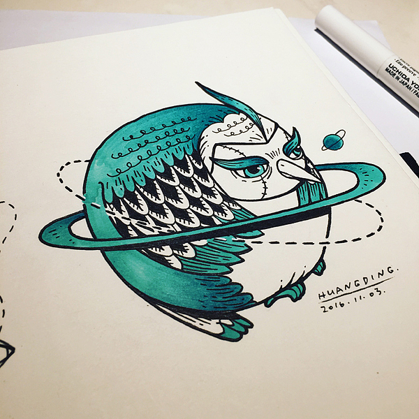 Daily sketches.2016.11（图ZNjM3NzY4NjA=） - 艺术插画 - 站酷设计师丁几huangding原创素材 - 站酷ZCOOL