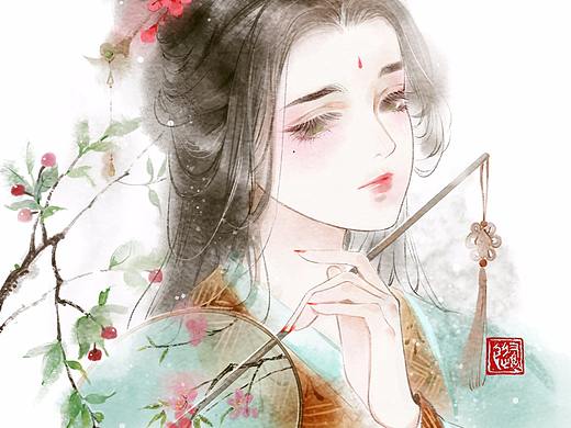 自制水墨笔刷绘制古风美女教程（附讲解过程+笔刷下载