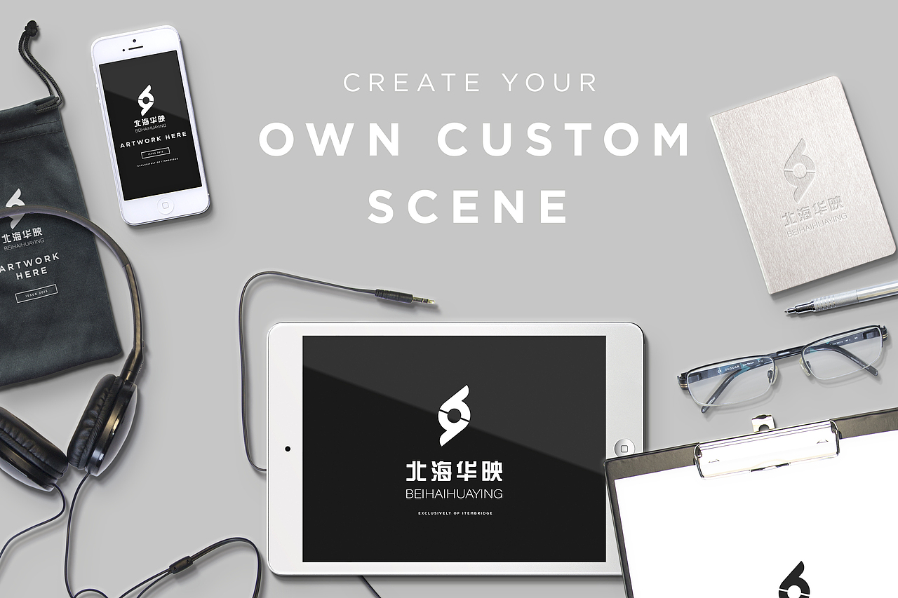 北海华映-多媒体广告外包公司logo设计（图ZMTI5NzQ5MDg4） - Logo - 站酷设计师DoubleQ0703原创素材 - 站酷ZCOOL