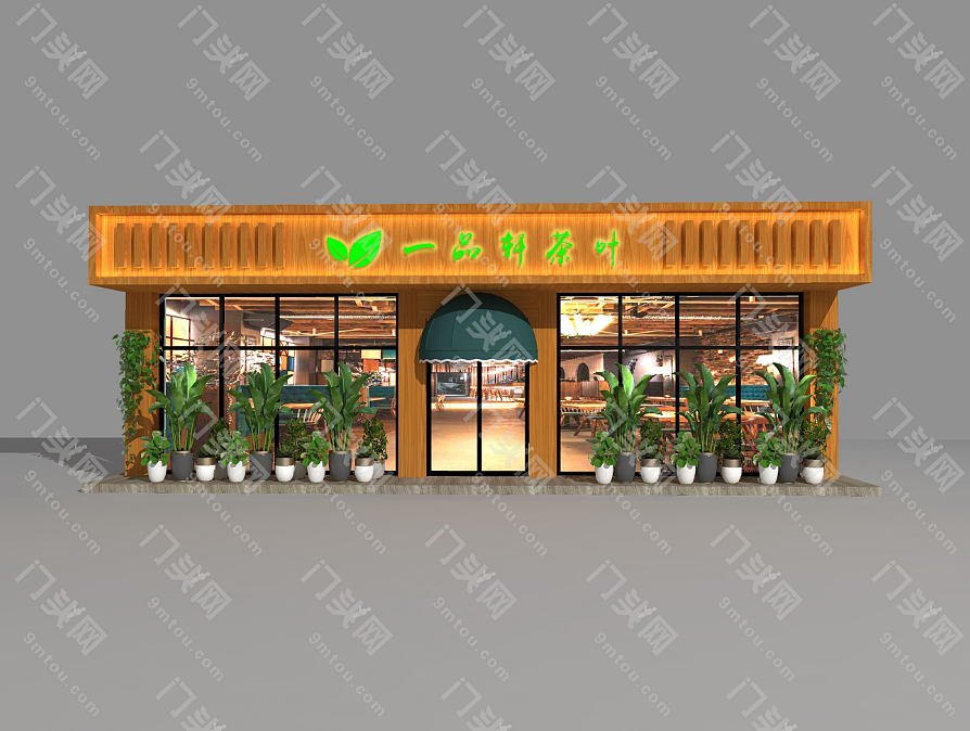 茶叶店门头设计（图ZMTkwMjAyNjMy） - 海报 - 站酷设计师云端设计团队原创素材 - 站酷ZCOOL