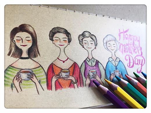 母親節(jié)插畫（個(gè)人主頁(yè)-ZMjk4MDA1ODQ=） - 兒童插畫 - 站酷設(shè)計(jì)師不言xie原創(chuàng)素材 - 站酷ZCOOL