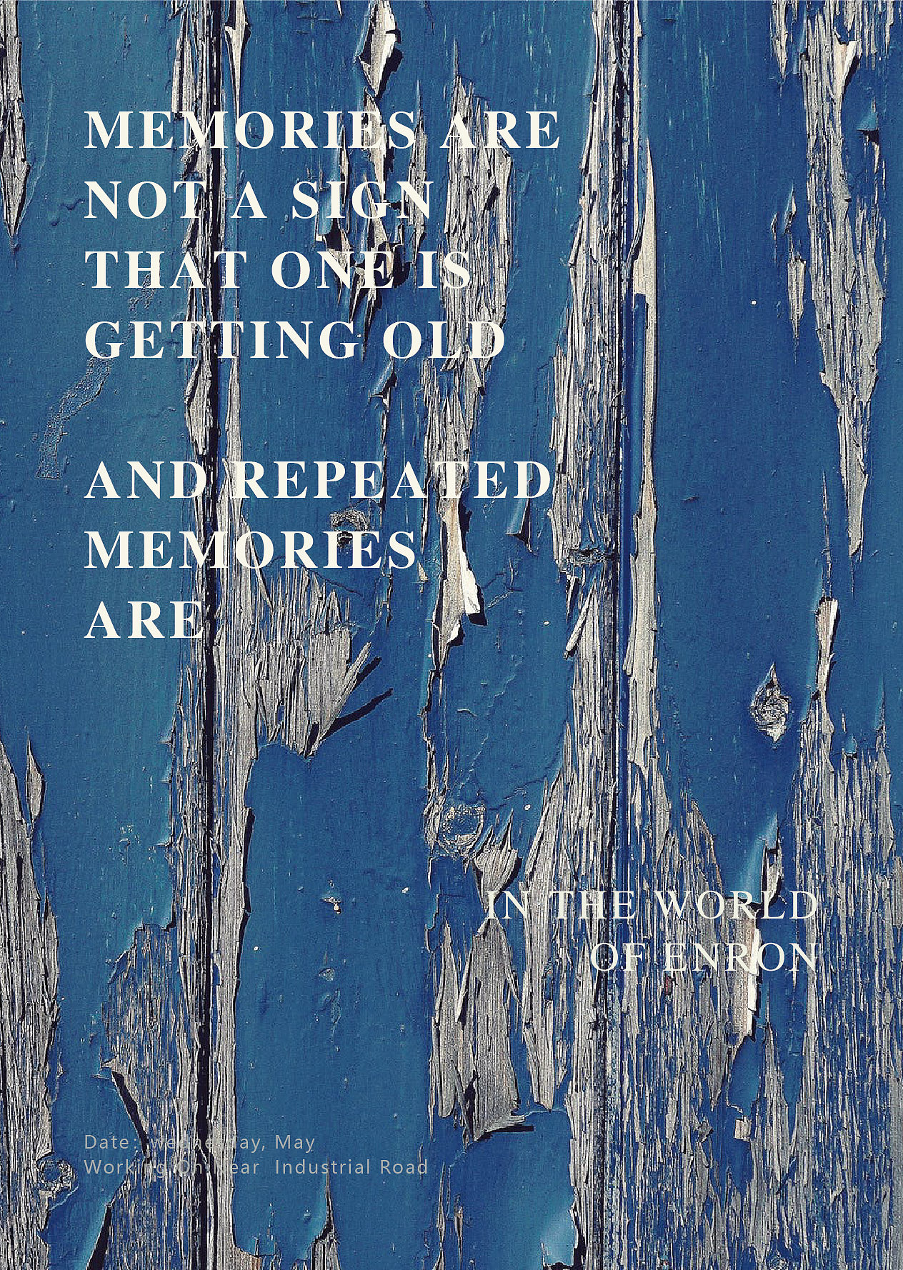 一组英文左右对称海报