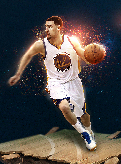 安踏nba克莱汤普森kt海报练习