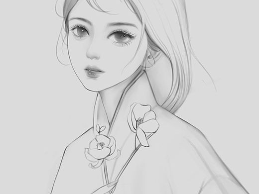 古风线稿