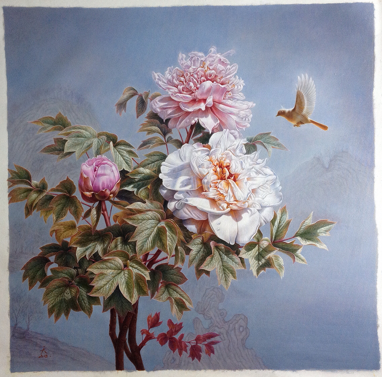 1米x1米举报37分享临摹作品纯艺术绘画油画花卉牡丹凝视209浮世图彝族