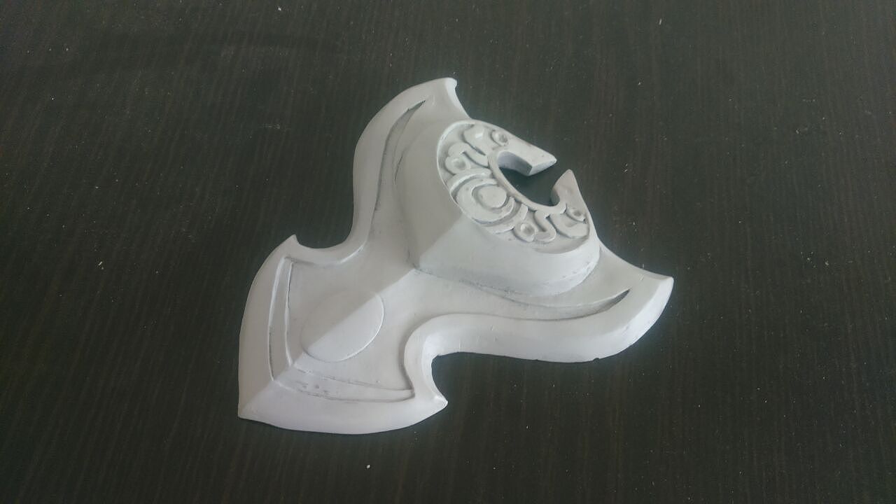 【狐狸】《魔兽世界》之无边黑暗之盾①雕刻制作过程（图ZNDEzNzU2MzY=） - 手办/模玩 - 站酷设计师狐狸精小五原创素材 - 站酷ZCOOL