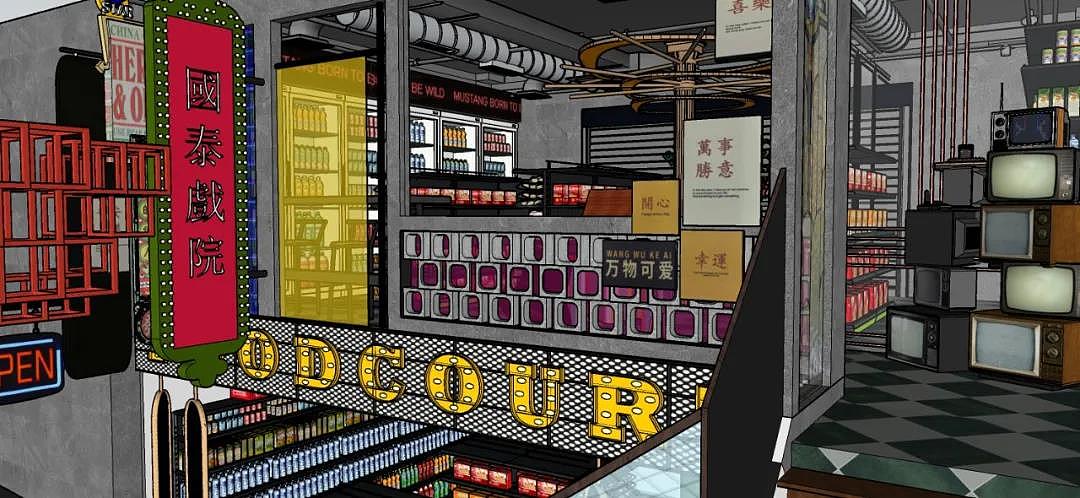 麻吉设计|赛博朋克——便利店效果图（图ZMjM4NjUwNjA0） - 家装设计 - 站酷设计师麻吉空间设计原创素材 - 站酷ZCOOL