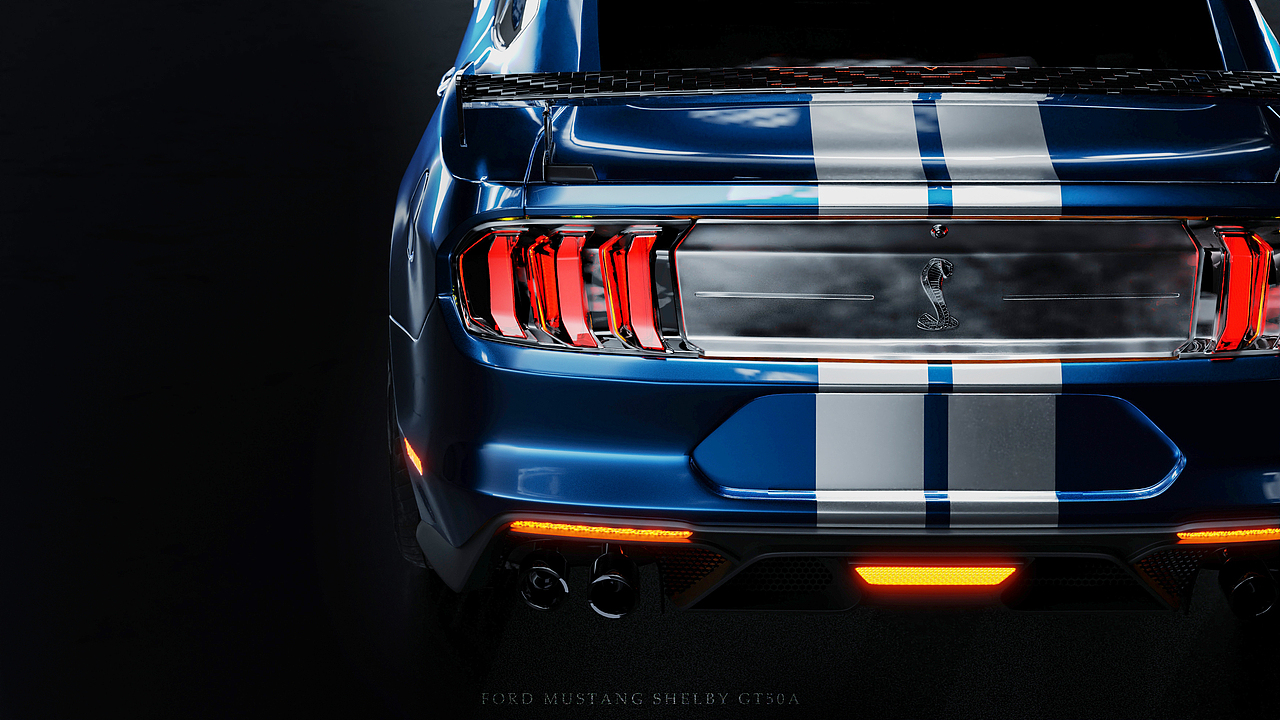 FORD MUSTANG SHELBY GT500 - Blender渲染