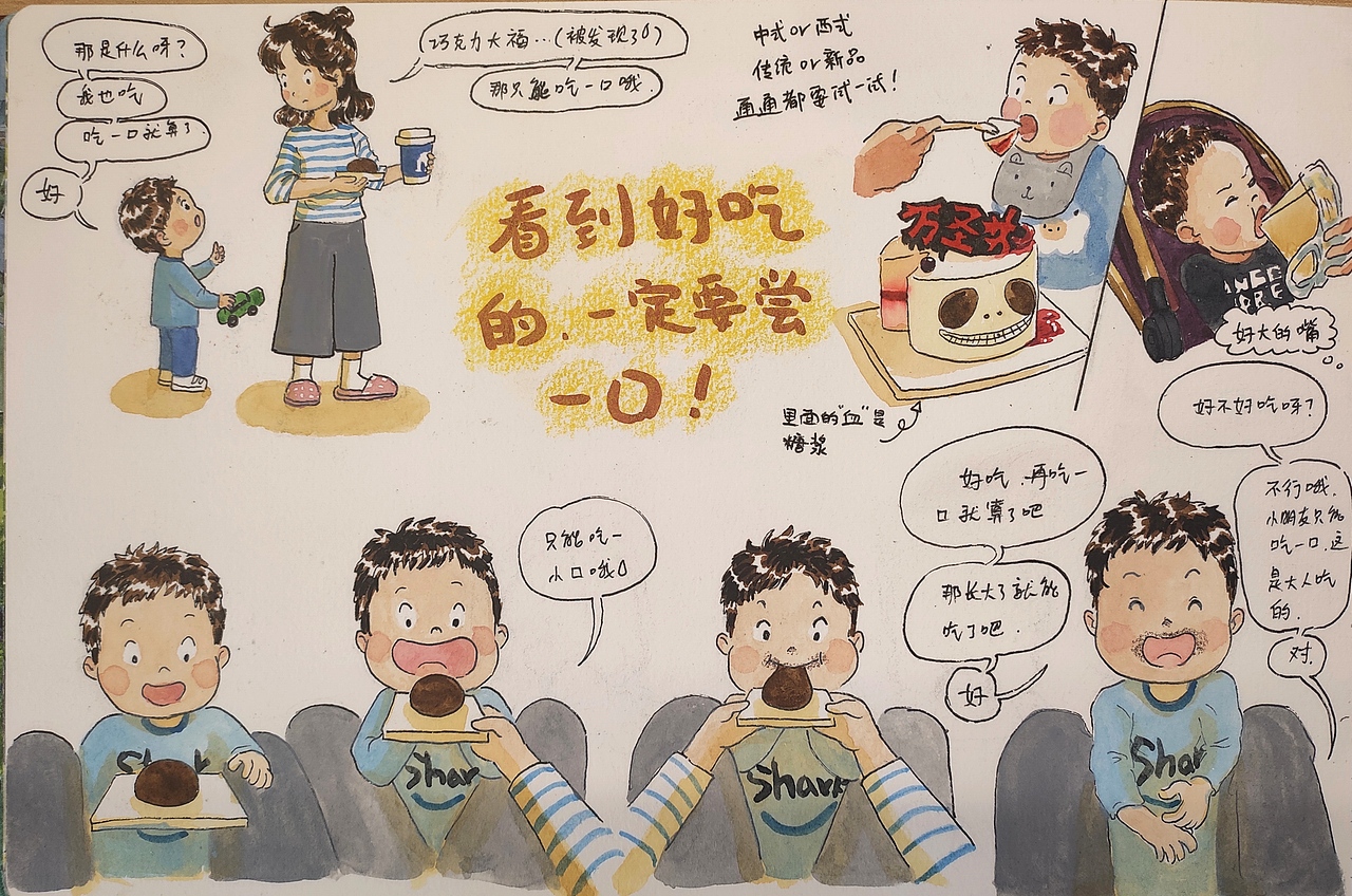 手绘宝宝日常3（图ZMjY3ODI4MDQ4） - 短篇/格漫 - 站酷设计师凤Freya原创素材 - 站酷ZCOOL
