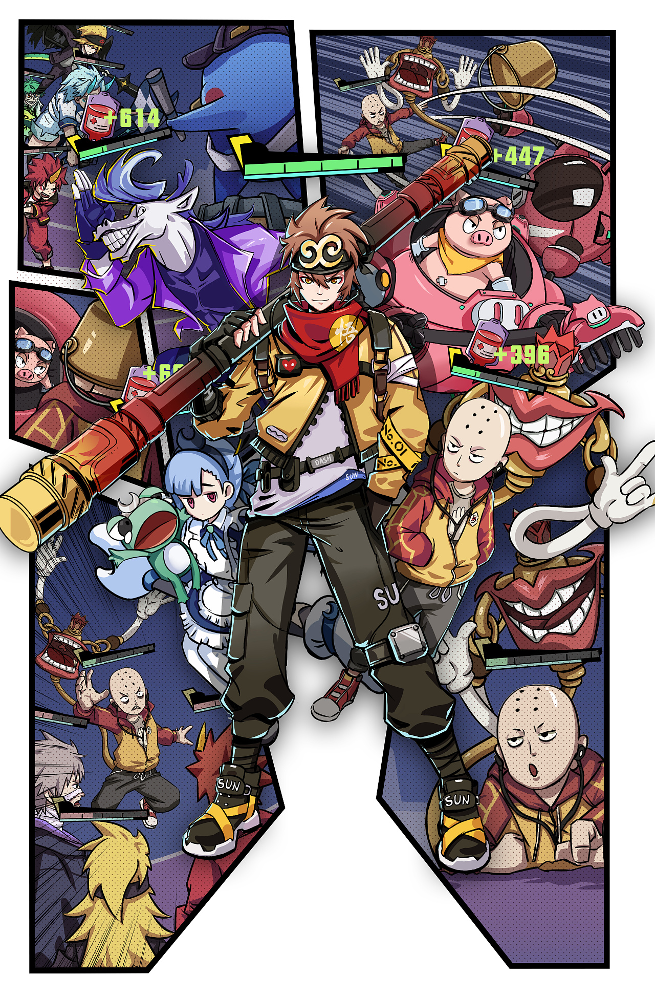 网易非人学园一周年倒计时海报