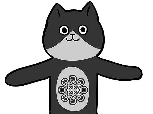 水银花扑克形象-汞猫