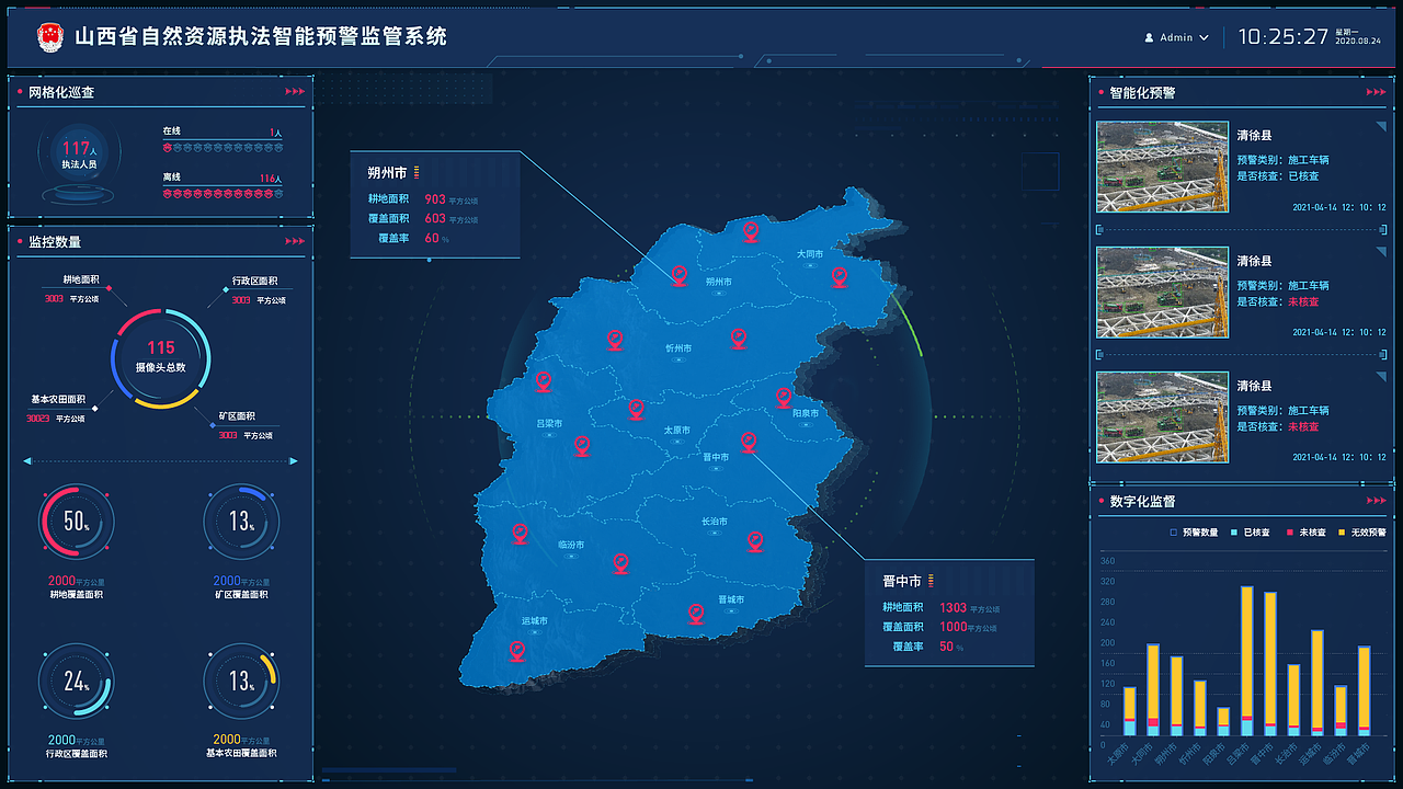 自然资源执法智能预警监测系统（图ZMjUzNjgyMTky） - 软件界面 - 站酷设计师CRACKS_NAN原创素材 - 站酷ZCOOL