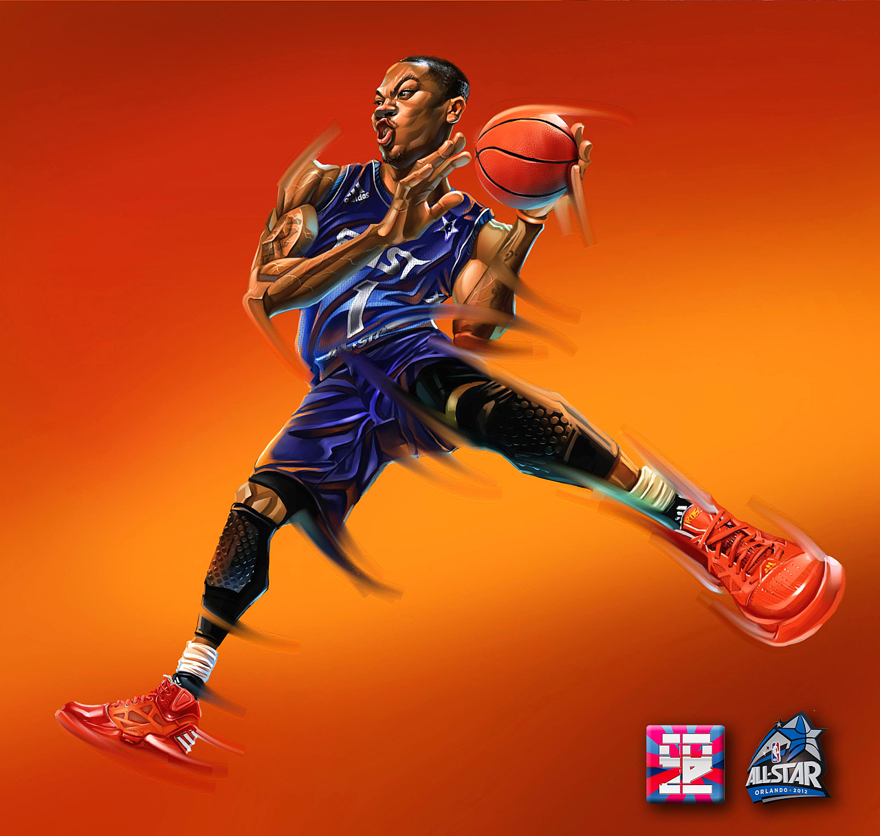 2012年nba全明星赛阿迪达斯主打球星:罗斯&霍华德