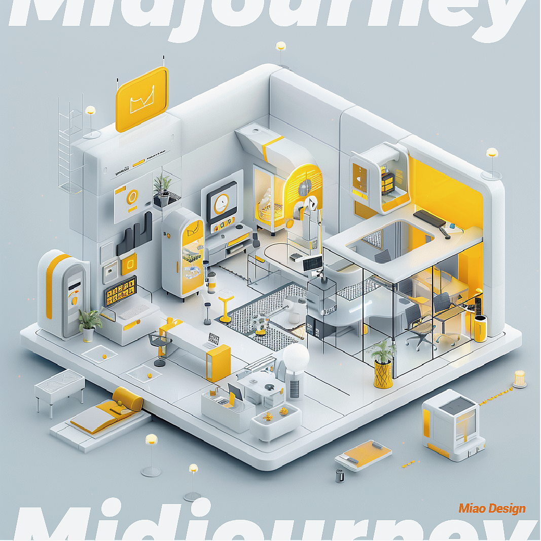 Midjourney生成3D科技插图