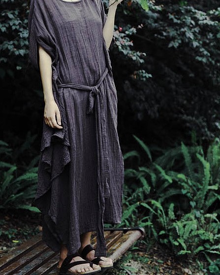 原创设计&nbsp;很特别的深灰色复古麻袍子&nbsp;【熟悉却陌生的神秘感】