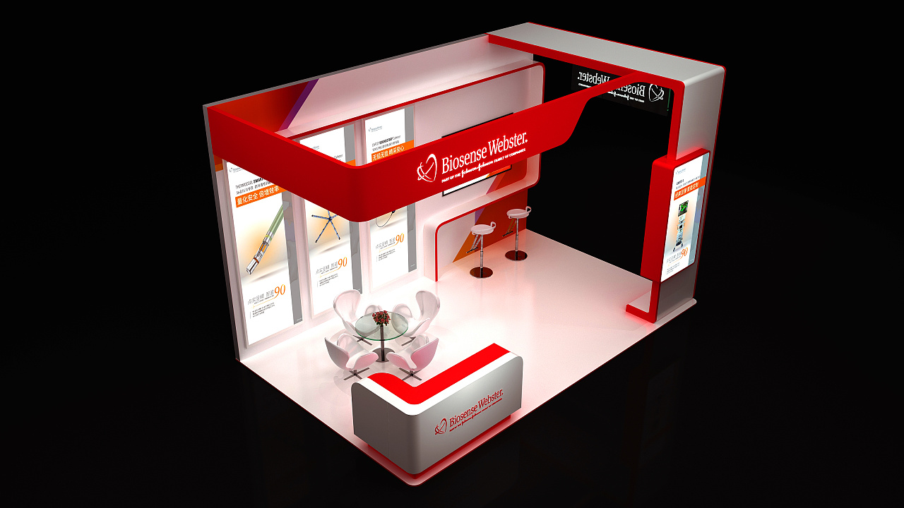 2021年 3dmax 强生 医疗展台 效果图|三维|建筑/空间|北北南_原创作品