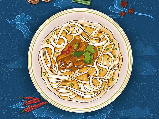 2018第九届黔东南州旅游发展大会-美食插画