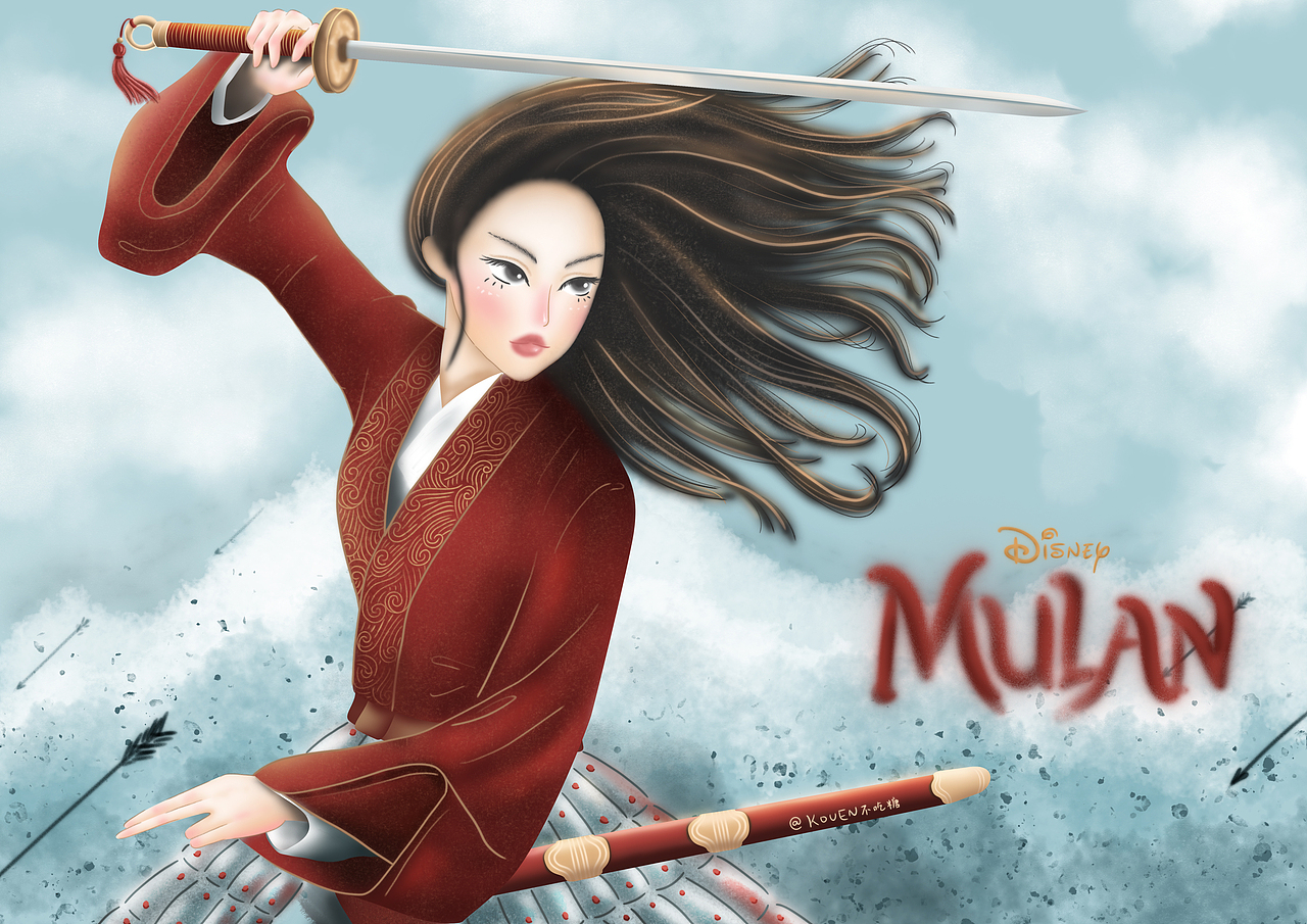插画 | 花木兰电影手绘海报