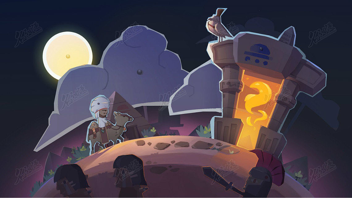 Q版埃及沙漠（图ZMjMxMzAyMjg4） - 其他 - 站酷设计师名动漫CG数娱原创素材 - 站酷ZCOOL