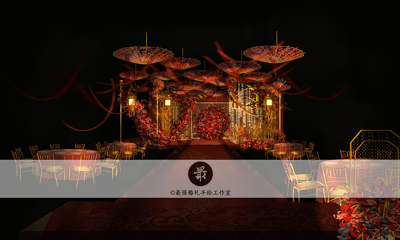 婚礼电脑手绘图sai-浮世万千（图ZMTIyOTI0NDc2） - 舞台美术 - 站酷设计师最强婚礼手绘原创素材 - 站酷ZCOOL